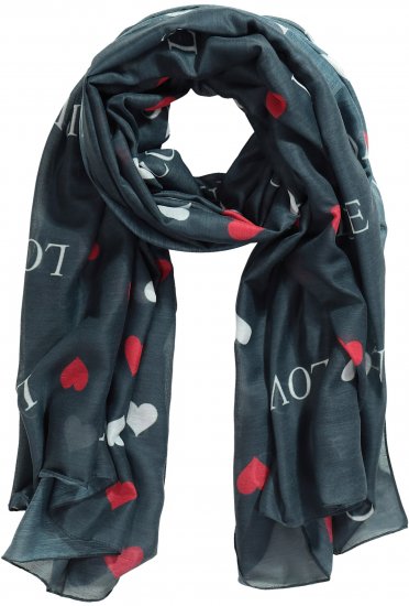 Ulla Popken Love Lightweight Scarf Navy - Αξεσουάρ - 