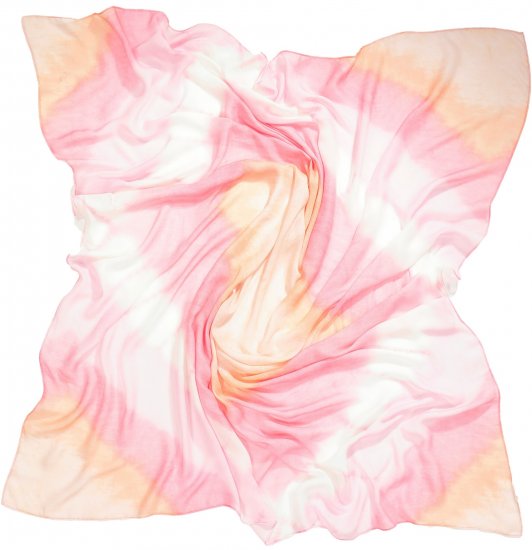 Ulla Popken Square Tie Dye Scarf Light Pink - Αξεσουάρ - 