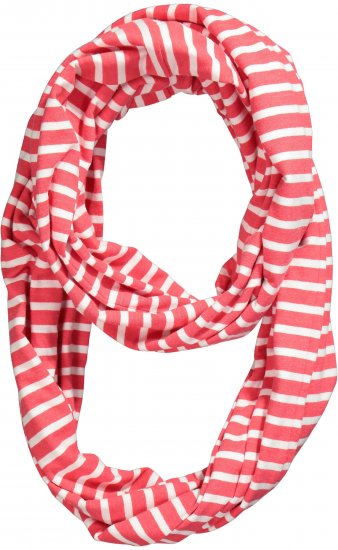 Ulla Popken Striped Infinity Scarf Light Pink - Αξεσουάρ - 