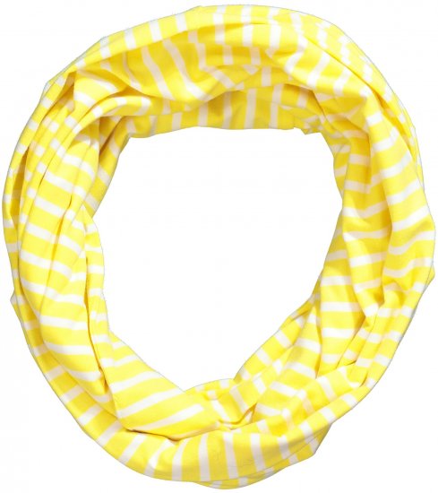 Ulla Popken Striped Infinity Scarf Lemon Yellow - Αξεσουάρ - 
