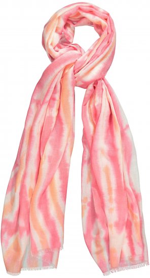 Ulla Popken Tie Dye Striped Scarf Magenta Pink - Αξεσουάρ - 