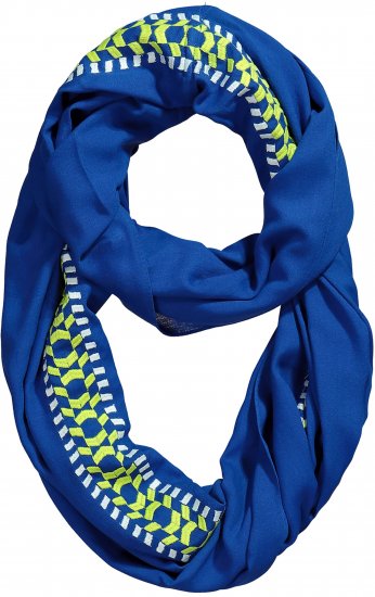 Ulla Popken Embroidered Infinity Scarf Opal Green - Αξεσουάρ - 