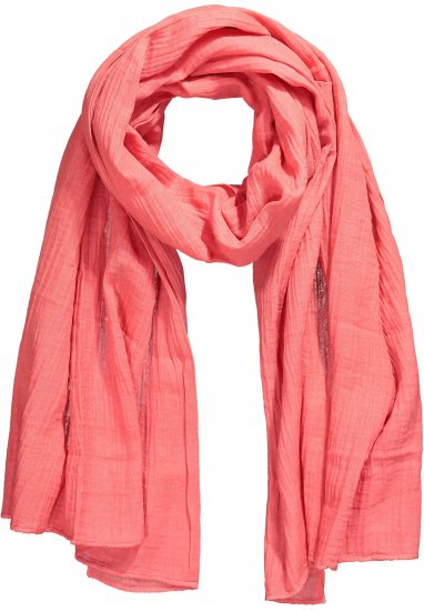 Ulla Popken Muslin Scarf Dark Coral - Αξεσουάρ - 
