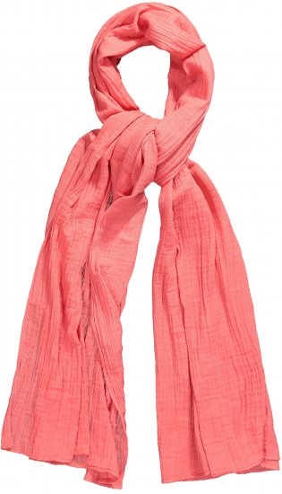 Ulla Popken Muslin Scarf Dark Coral - Αξεσουάρ - 