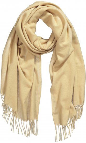 Ulla Popken Fringed Scarf Dark Putty - Αξεσουάρ - 