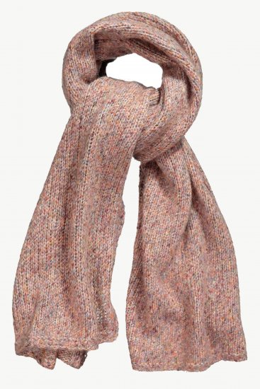 Ulla Popken Heather Knit Wool Blend Scarf Dark Pink - Αξεσουάρ - 