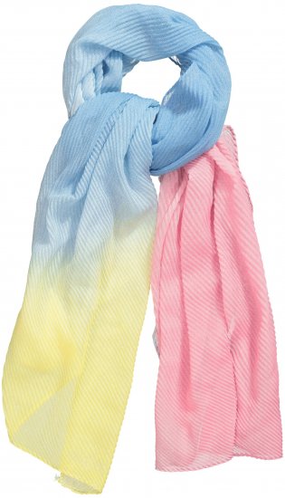 Ulla Popken Pleated Color Gradient Scarf Light Blue - Αξεσουάρ - 