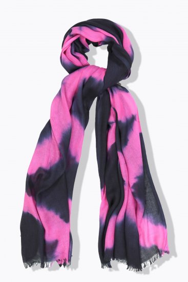 Ulla Popken Two Tone Fringed Hem Scarf Bold Pink - Αξεσουάρ - 