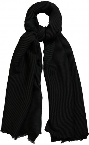 Ulla Popken Pleated Lightweight Scarf Navy - Αξεσουάρ - 