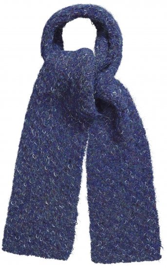 Ulla Popken Marled Mix Yarn Wool Blend Scarf Deep Aqua - Αξεσουάρ - 