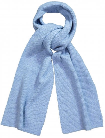 Ulla Popken Ribbed Knit Scarf Blue - Αξεσουάρ - 