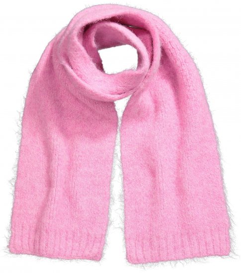Ulla Popken Ribbed Knit Scarf Dark Pink - Αξεσουάρ - 