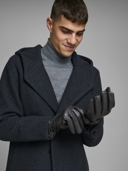 Jack & Jones Montana Leather Gloves Black - Αξεσουάρ - 