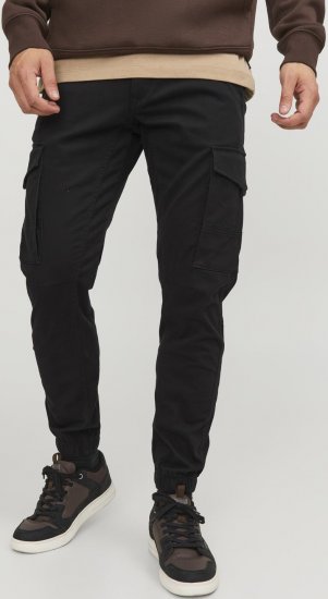 Jack & Jones Paul Flake Cargo Pants Black - Τζιν και παντελόνια - Aνδρικα τζιν παντελόνια μεγάλα μεγέθη