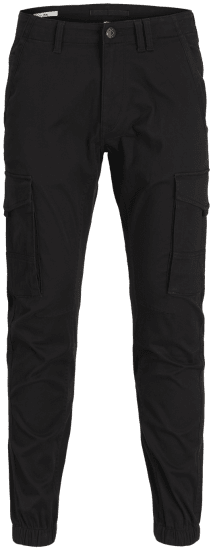 Jack & Jones Paul Flake Cargo Pants Black - Τζιν και παντελόνια - Aνδρικα τζιν παντελόνια μεγάλα μεγέθη