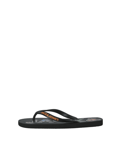 Jack & Jones Logo Palm Print Flip Flop Slippers Anthracite - Ανδρικά Παπούτσια 40-52 - 