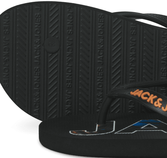 Jack & Jones Logo Palm Print Flip Flop Slippers Anthracite - Ανδρικά Παπούτσια 40-52 - 