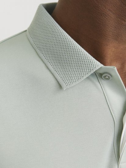 Jack & Jones Rodney Short Sleeve Polo Aqua Gray - Πόλο μπλουζάκια - Aνδρικά μπλουζακια πολο μεγάλα μεγέθη