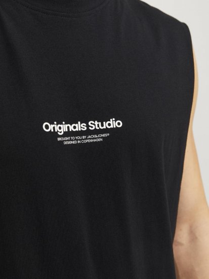 Jack & Jones VESTERBRO Sleeveless T-Shirt Black - Μακό μπλουζάκια - Aνδρικά μπλουζεσ μεγάλα μεγέθη
