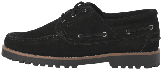 Jack & Jones Brooklyn Suede Boat Shoes Black - Ανδρικά Παπούτσια 40-52 - 