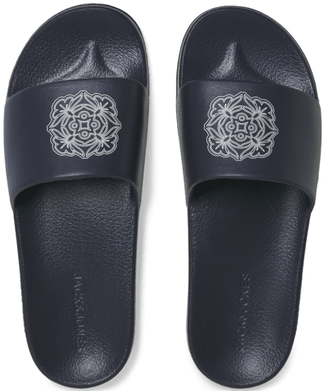 Jack & Jones Flower Sliders Black - Ανδρικά Παπούτσια 40-52 - 