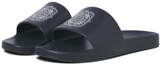 Jack & Jones Flower Sliders Black - Ανδρικά Παπούτσια 40-52 - 