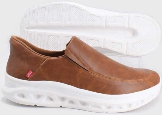 D555 Carlisle 1 D555 Kingsize Hands Free Shoes Dark Tan - Ανδρικά Παπούτσια 40-52 - 