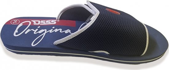 D555 DRAKE Slippers With Velcro Fastening Navy - Ανδρικά Παπούτσια 40-52 - 