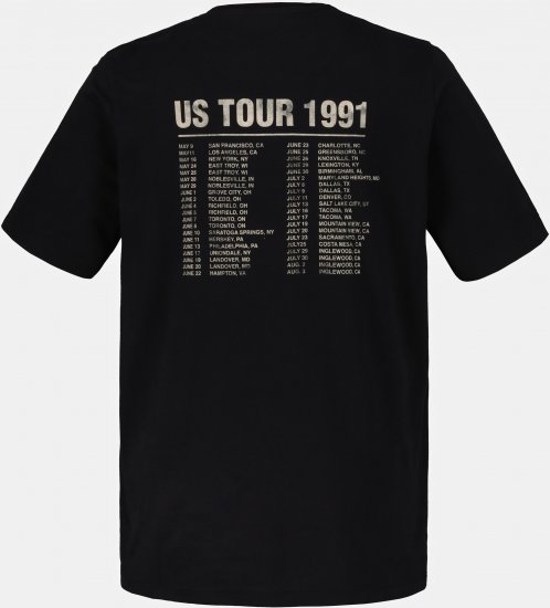 JP1880 Guns N’ Roses Skull Comfort Fit Band T-Shirt Black - Μακό μπλουζάκια - Aνδρικά μπλουζεσ μεγάλα μεγέθη
