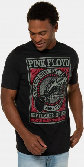 JP1880 Pink Floyd Retro Graphic Comfort Fit Band T-Shirt Black - Μακό μπλουζάκια - Aνδρικά μπλουζεσ μεγάλα μεγέθη