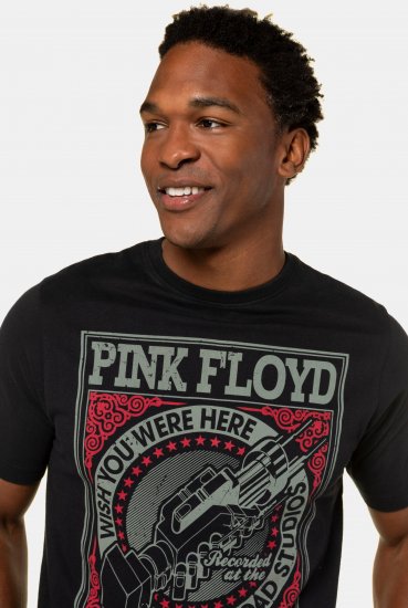 JP1880 Pink Floyd Retro Graphic Comfort Fit Band T-Shirt Black - Μακό μπλουζάκια - Aνδρικά μπλουζεσ μεγάλα μεγέθη
