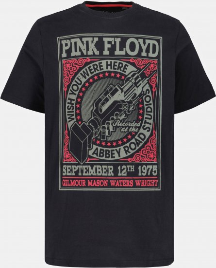 JP1880 Pink Floyd Retro Graphic Comfort Fit Band T-Shirt Black - Μακό μπλουζάκια - Aνδρικά μπλουζεσ μεγάλα μεγέθη