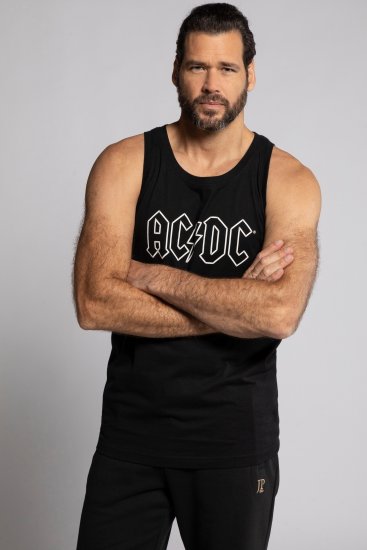 JP1880 AC/DC Graphic Comfort Fit Band Tank Top Black - Μακό μπλουζάκια - Aνδρικά μπλουζεσ μεγάλα μεγέθη
