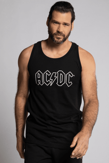 JP1880 AC/DC Graphic Comfort Fit Band Tank Top Black - Μακό μπλουζάκια - Aνδρικά μπλουζεσ μεγάλα μεγέθη