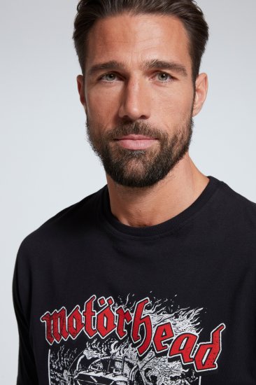 JP1880 Motörhead Graphic Band T-Shirt Black - Μακό μπλουζάκια - Aνδρικά μπλουζεσ μεγάλα μεγέθη
