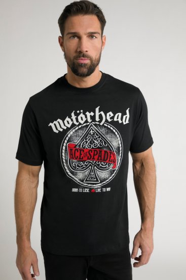 JP1880 Motörhead ACE Graphic Comfort Fit Band T-Shirt Black - Μακό μπλουζάκια - Aνδρικά μπλουζεσ μεγάλα μεγέθη
