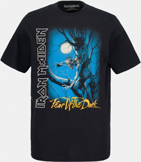 JP1880 Iron Maiden Graphic Comfort Fit Band T-Shirt Black - Μακό μπλουζάκια - Aνδρικά μπλουζεσ μεγάλα μεγέθη