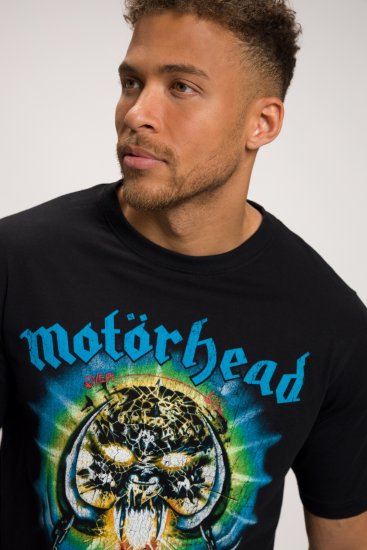 JP1880 Motörhead OVERKILL Theme Graphic Comfort Fit Band T-Shirt Black - Μακό μπλουζάκια - Aνδρικά μπλουζεσ μεγάλα μεγέθη