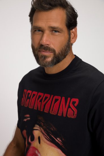 JP1880 Scorpions Graphic Comfort Fit Band T-Shirt Black - Μακό μπλουζάκια - Aνδρικά μπλουζεσ μεγάλα μεγέθη