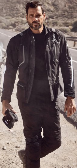 JP1880 Sporty Touring Motorcycle Jacket Black - Ρούχα μοτοσικλέτας σε μεγέθη plus size - Ρούχα μηχανής σε μεγάλα μεγέθη για άνδρες