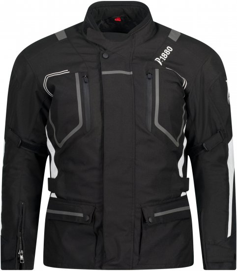 JP1880 Sporty Touring Motorcycle Jacket Black - Ρούχα μοτοσικλέτας σε μεγέθη plus size - Ρούχα μηχανής σε μεγάλα μεγέθη για άνδρες