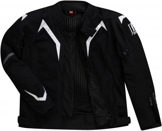 JP1880 3D Mesh Insert Motorcycle Jacket Black - Ρούχα μοτοσικλέτας σε μεγέθη plus size - Ρούχα μηχανής σε μεγάλα μεγέθη για άνδρες