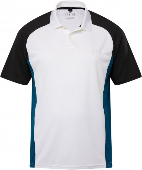 JP1880 FLEXNAMIC® QuickDry Tennis Polo Black-White-Blue - Αθλητικά ρούχα & Outdoor - Aθλητικα ρούχα μεγάλα μεγέθη ανδρικά