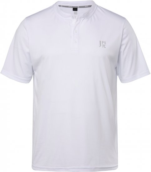 JP1880 Henley QuickDry Tennis T-Shirt Snow White - Αθλητικά ρούχα & Outdoor - Aθλητικα ρούχα μεγάλα μεγέθη ανδρικά