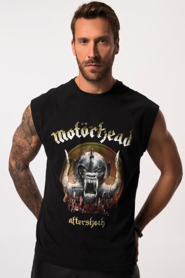 JP1880 Ozzy Motörhead Graphic Band T-Shirt Black - Μακό μπλουζάκια - Aνδρικά μπλουζεσ μεγάλα μεγέθη