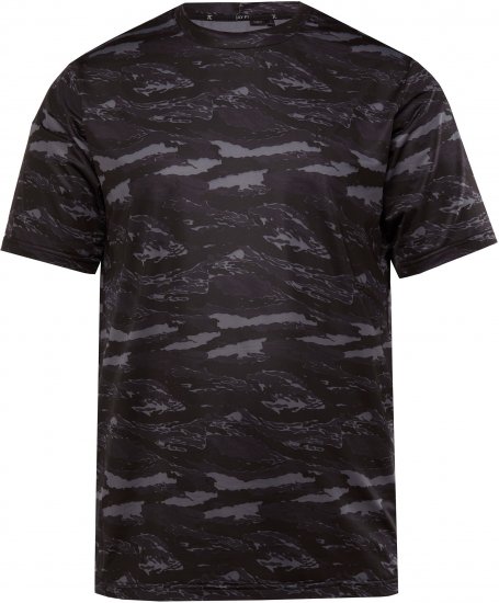 JP1880 QuickDry Graphic Print Tennis T-Shirt Black - Αθλητικά ρούχα & Outdoor - Aθλητικα ρούχα μεγάλα μεγέθη ανδρικά