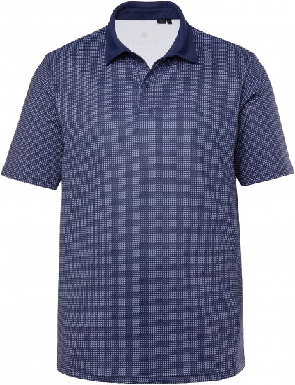 JP1880 Jay-Pi QuickDry Small Print Golf Polo Shirt Navy Blue - Πόλο μπλουζάκια - Aνδρικά μπλουζακια πολο μεγάλα μεγέθη