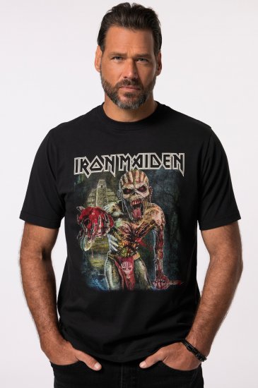 JP1880 Iron Maiden Eddie Attack Band T-Shirt Black - Μακό μπλουζάκια - Aνδρικά μπλουζεσ μεγάλα μεγέθη