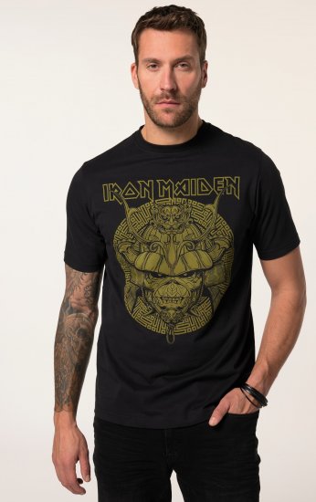 JP1880 Iron Maiden Samurai Eddie T-Shirt Black - Μακό μπλουζάκια - Aνδρικά μπλουζεσ μεγάλα μεγέθη