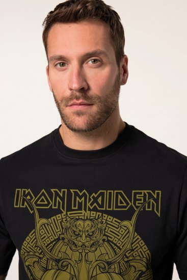 JP1880 Iron Maiden Samurai Eddie T-Shirt Black - Μακό μπλουζάκια - Aνδρικά μπλουζεσ μεγάλα μεγέθη
